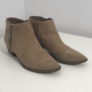 Circus by Sam Edelman Womens Light Beige Brown Zipper Ankle Boots Booties 9